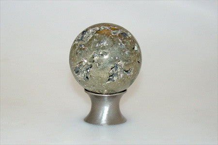 Myterra C35.PYRT.15: 35mm Pyrite Sphere Cabinet Knob - Satin Nickel