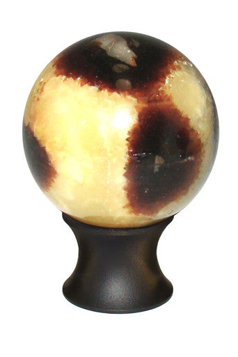 Myterra C35.SEPT.19: 35mm Septarian Sphere Cabinet Knob - Matte Black