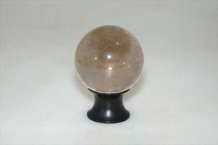 Myterra C35.SMQZ.19: 35mm Smokey Quartz Sphere Cabinet Knob - Matte Black