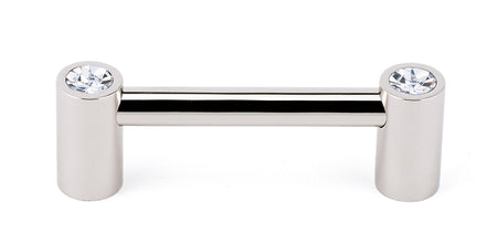 Alno C715-3-PN: 3" cc Swarovski Crystal Round Bar Cabinet Pull - Polished Nickel