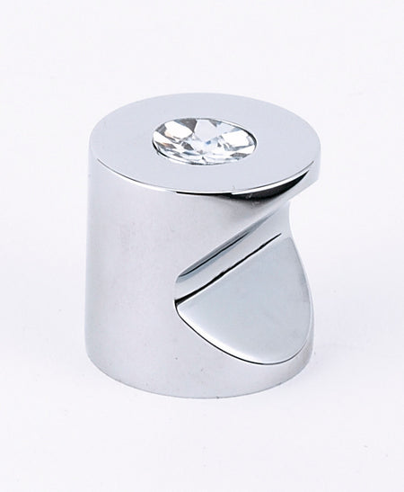 Alno C823-1-PC: 1" Swarovski Crystal Cabinet Knob (small crystal) - Polished Chrome