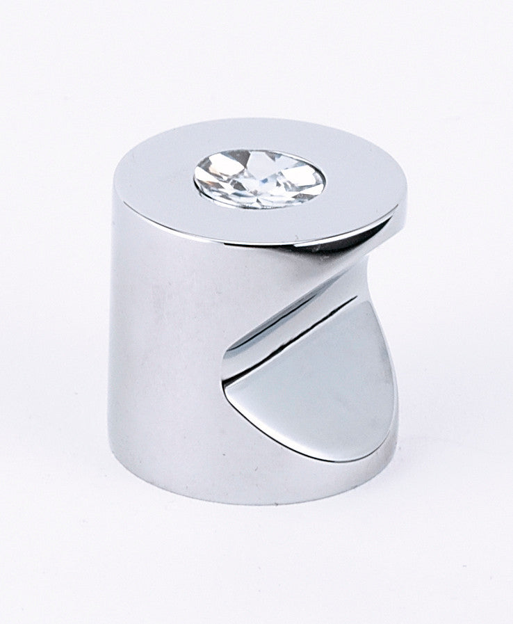 Alno C823-1-PC: 1" Swarovski Crystal Cabinet Knob (small crystal) - Polished Chrome