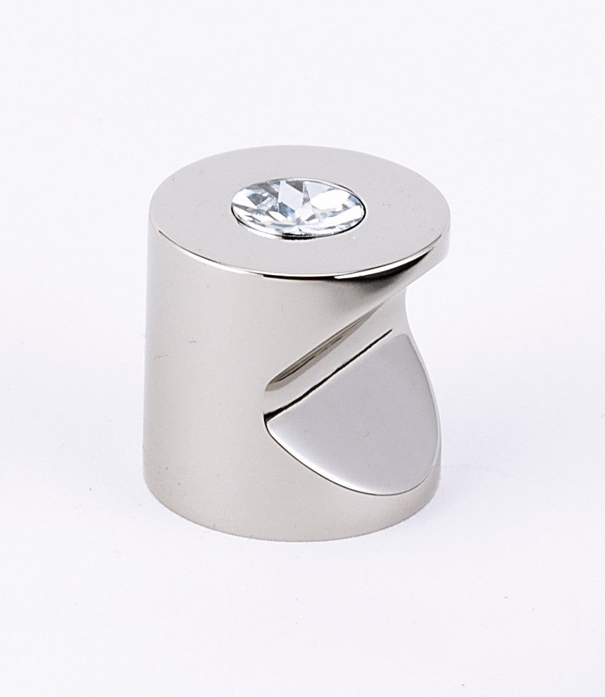 Alno C823-1-PN: 1" Small Crystal Cabinet Knob (small crystal) - Polished Nickel
