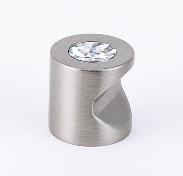 Alno C823-34-SN: 3/4" Swarovski Crystal Cabinet Knob - Satin Nickel