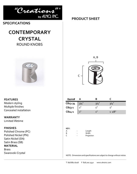 Specificaton Sheet