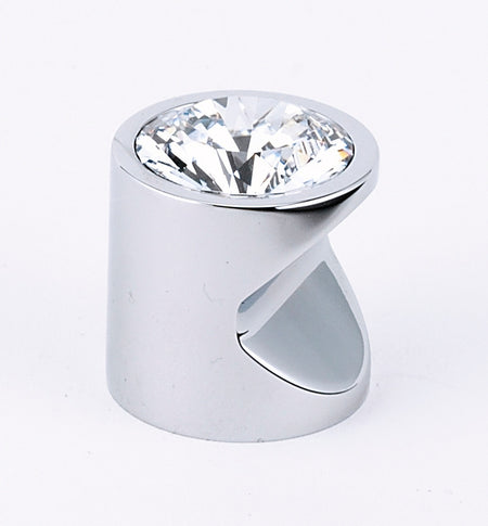 Alno C824-1-PC: 1" Swarovski Crystal Cabinet Knob (large crystal) - Polished Chrome