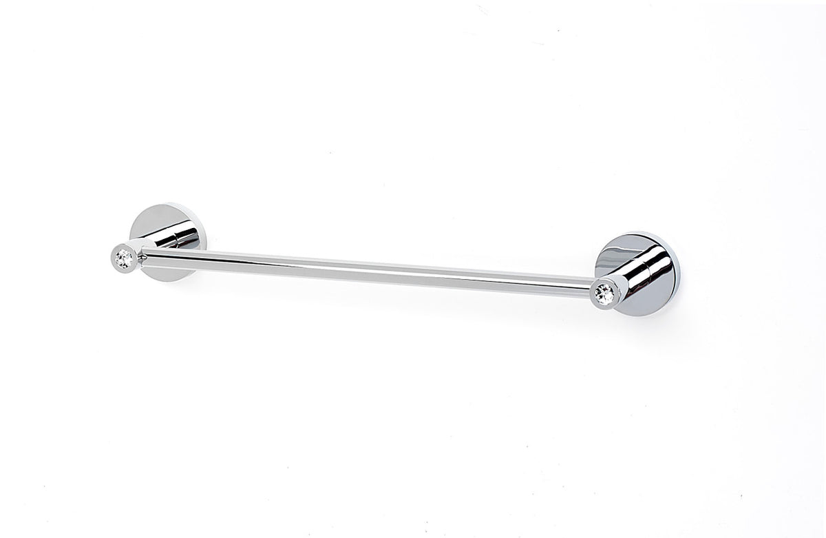 Alno C8320-12-PC: 12" cc Swarovski Crystal Towel Bar - Polished Chrome
