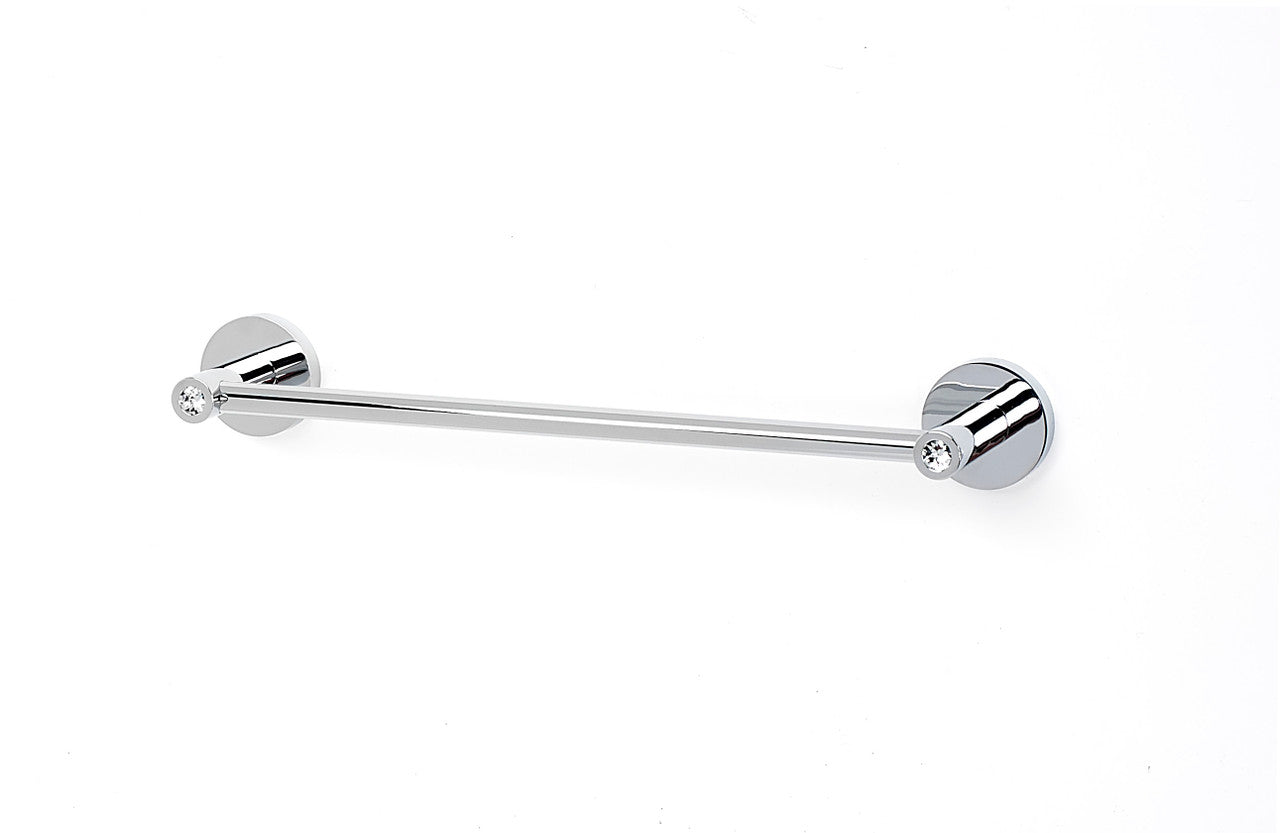 Alno C8320-12-PC: 12" cc Swarovski Crystal Towel Bar - Polished Chrome