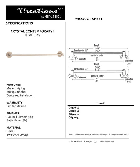 Specificaton Sheet