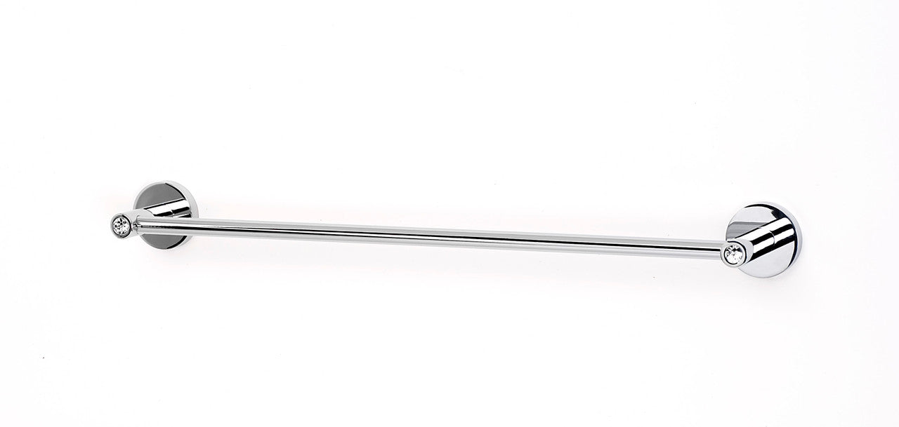 Alno C8320-18-PC: 18" cc Swarovski Crystal Towel Bar - Polished Chrome