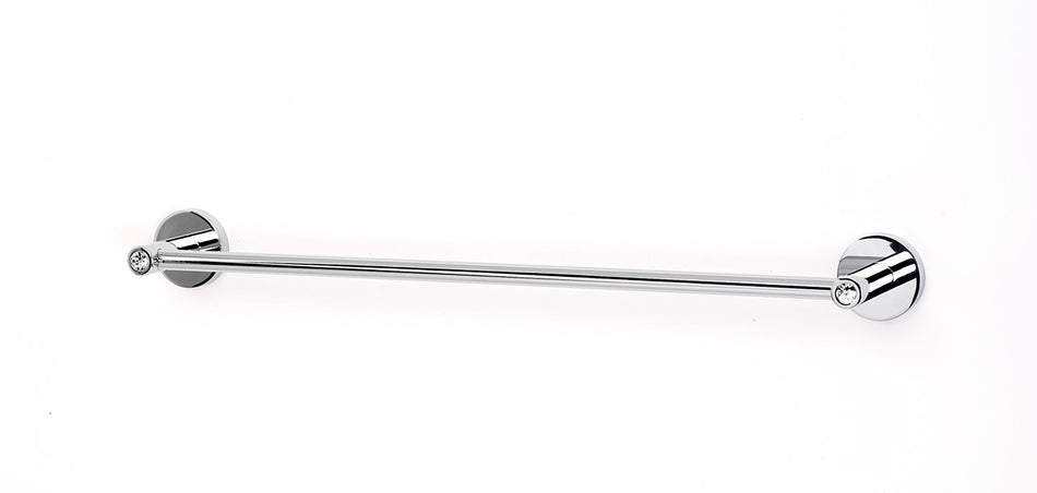 Alno C8320-18-PC: 18" cc Swarovski Crystal Towel Bar - Polished Chrome