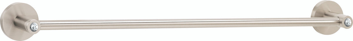 Alno C8320-24-SN: 24" cc Swarovski Crystal Towel Bar - Satin Nickel