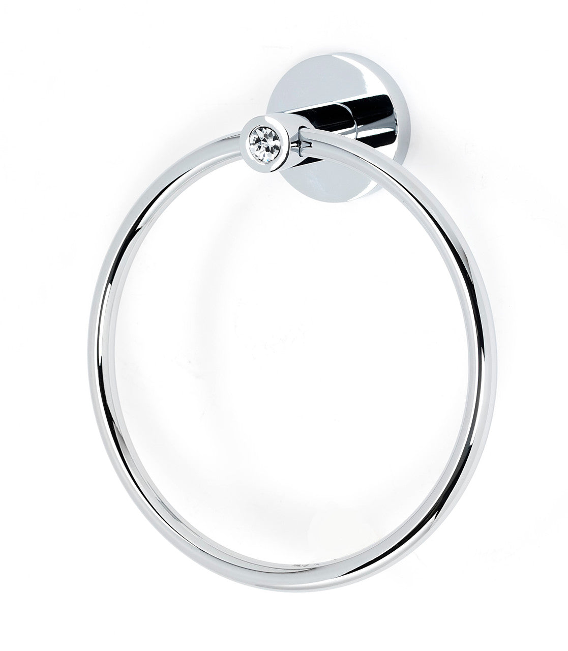 Alno C8340-PC: Swarovski Crystal Towel Ring - Polished Chrome