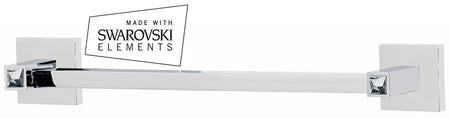 Alno C8420-12-PC: 12" cc Swarovski Crystal Towel Bar - Polished Chrome