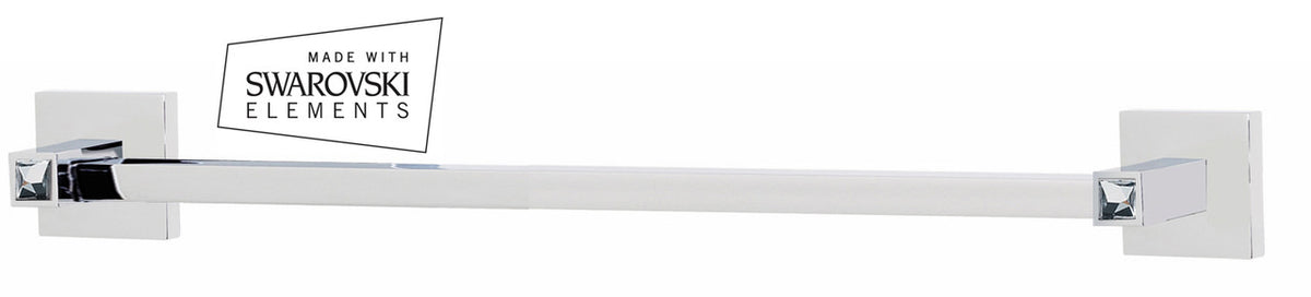 Alno C8420-18-PC: 18" cc Swarovski Crystal Towel Bar - Polished Chrome