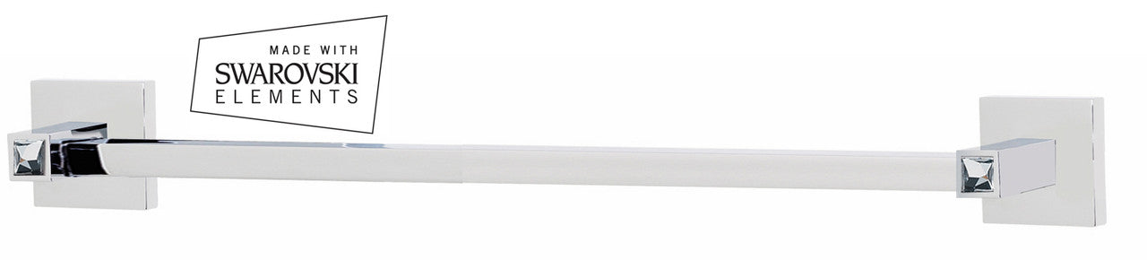 Alno C8420-18-PC: 18" cc Swarovski Crystal Towel Bar - Polished Chrome