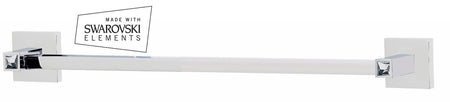 Alno C8420-18-PC: 18" cc Swarovski Crystal Towel Bar - Polished Chrome