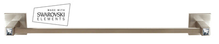 Alno C8420-18-SN: 18" cc Swarovski Crystal Towel Bar - Satin Nickel