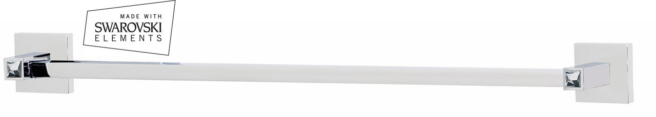 Alno C8420-24-PC: 24" cc Swarovski Crystal Towel Bar - Polished Chrome