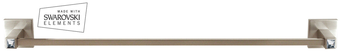 Alno C8420-24-SN: 24" cc Swarovski Crystal Towel Bar - Satin Nickel