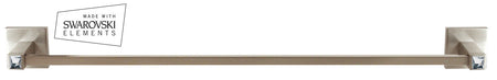 Alno C8420-24-SN: 24" cc Swarovski Crystal Towel Bar - Satin Nickel