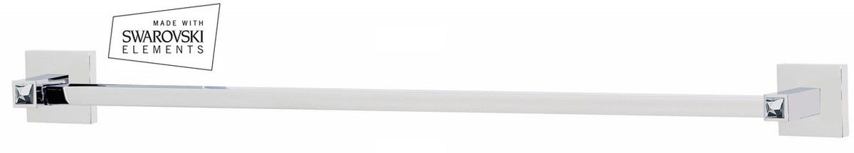 Alno C8420-30-PC: 30" cc Swarovski Crystal Towel Bar - Polished Chrome