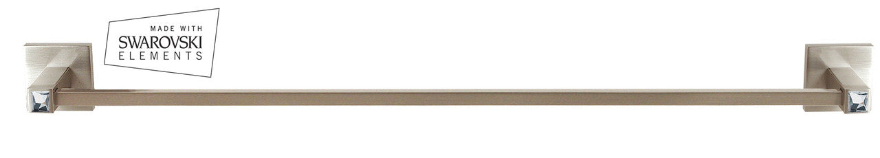 Alno C8420-30-SN: 30" cc Swarovski Crystal Towel Bar - Satin Nickel