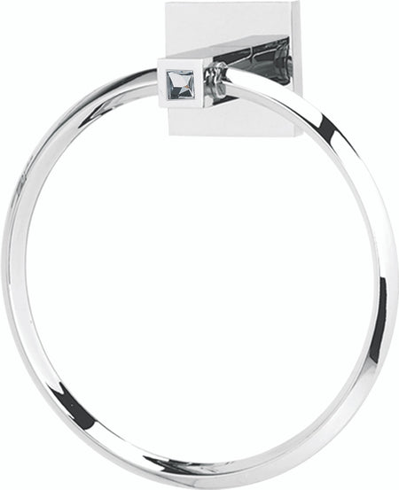 Alno C8440-PC: Swarovski Crystal Towel Ring - Polished Chrome