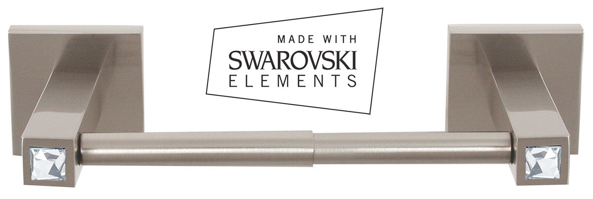 Alno C8460-SN: Swarovski Crystal Tissue Holder - Satin Nickel