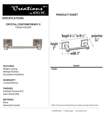Specificaton Sheet