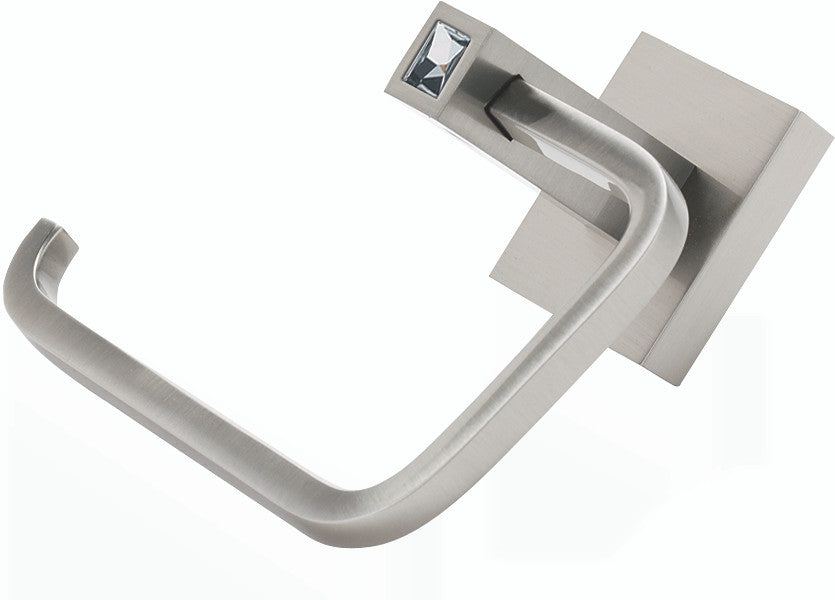 Alno C8466-SN: Swarovski Crystal Single Post Tissue Holder - Satin Nickel