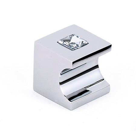 Alno C853-1-PC: 1" Swarovski Crystal Cube Cabinet Knob - Polished Chrome