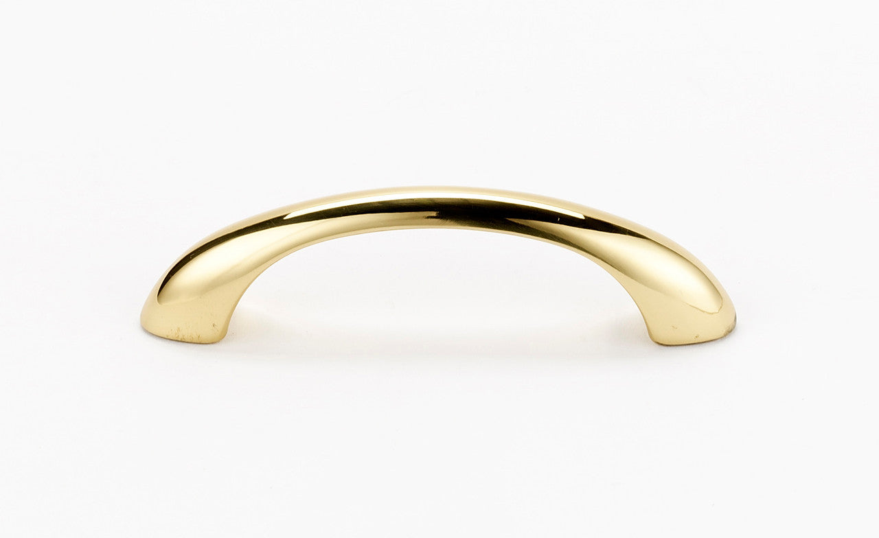 Alno C855-35-PB/NL: 3-1/2" cc C855 Series Cabinet Pull - Unlacquered Brass