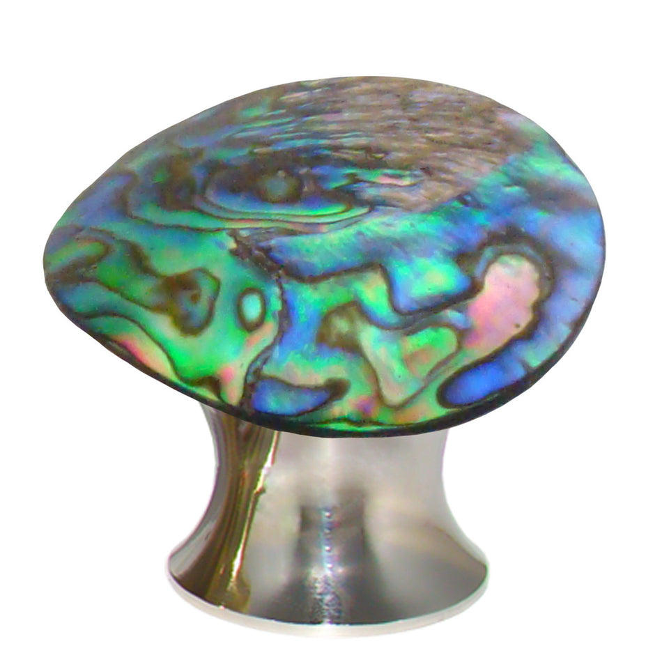 Myterra CABA.14: Abalone Shell Cabinet Knob - Polished Nickel
