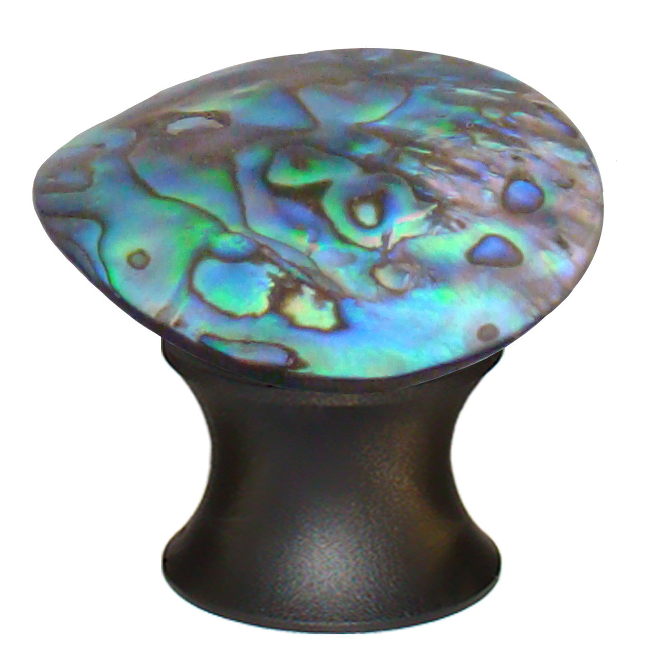 Myterra CABA.19: Abalone Shell Cabinet Knob - Matte Black