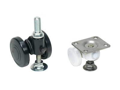 Sugatsune CABS-75-WHT: 95mm Stainless Steel Stem Caster w/Glide - White