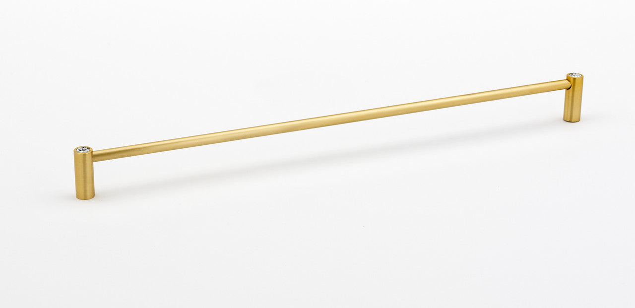 Alno CD715-18-SB: 18" cc Swarovski Crystal Appliance Pull - Satin Brass