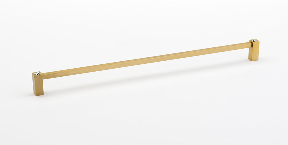 Alno CD718-18-SB: 18" cc Swarovski Crystal Appliance Pull - Satin Brass