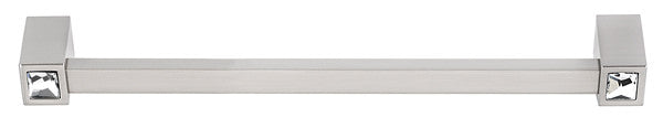 Alno CD718-8-SN: 8" cc Swarovski Crystal Appliance Pull - Satin Nickel
