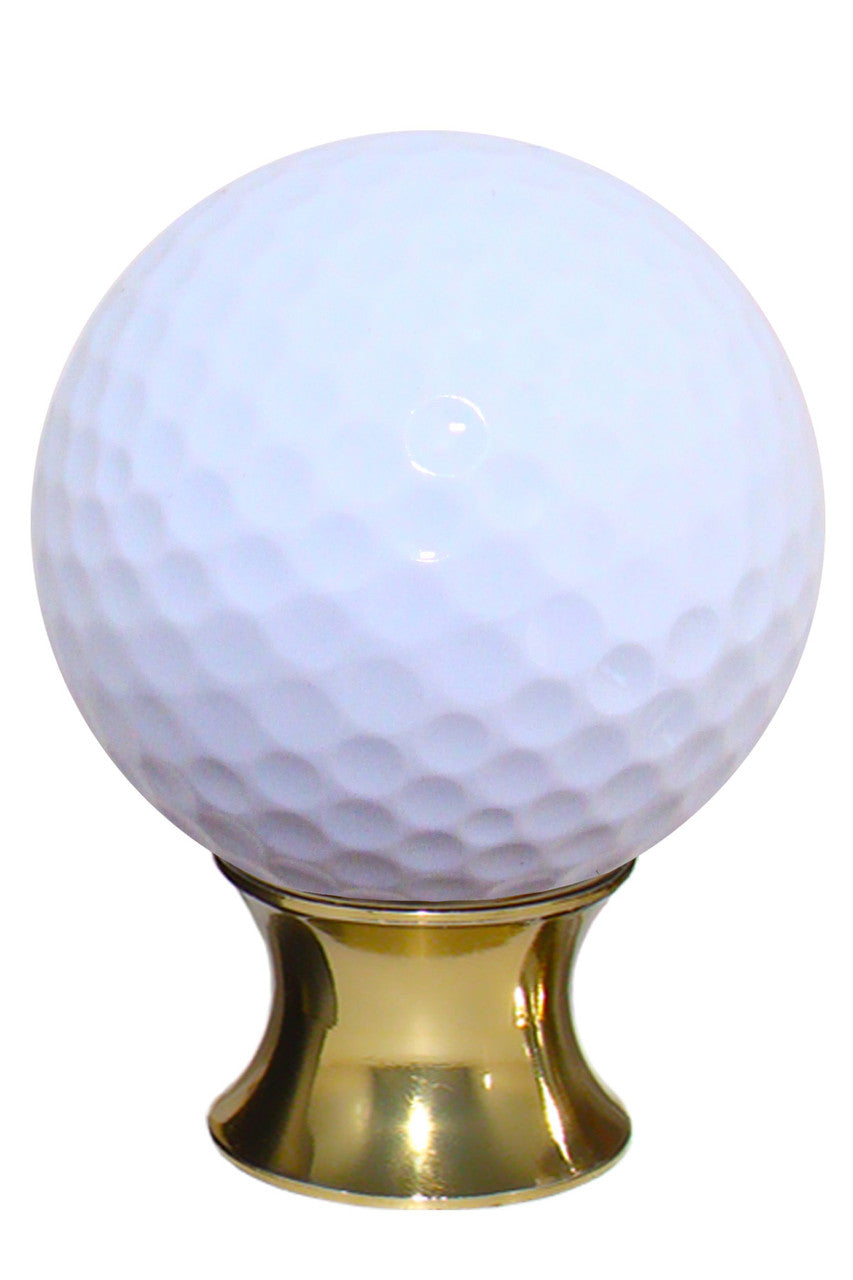 Myterra CGB.03: Golf Ball Cabinet Knob - Polished Brass