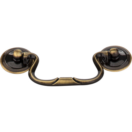 Elements CH3503: 3-1/2" cc Kingsport Drop Bail Cabinet Pull - Brushed Antique Brass