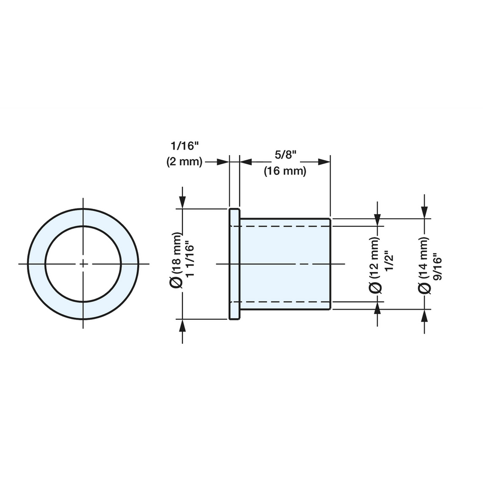 Sugatsune CHC-18-GA: 18mm Cable Grommet - Gold