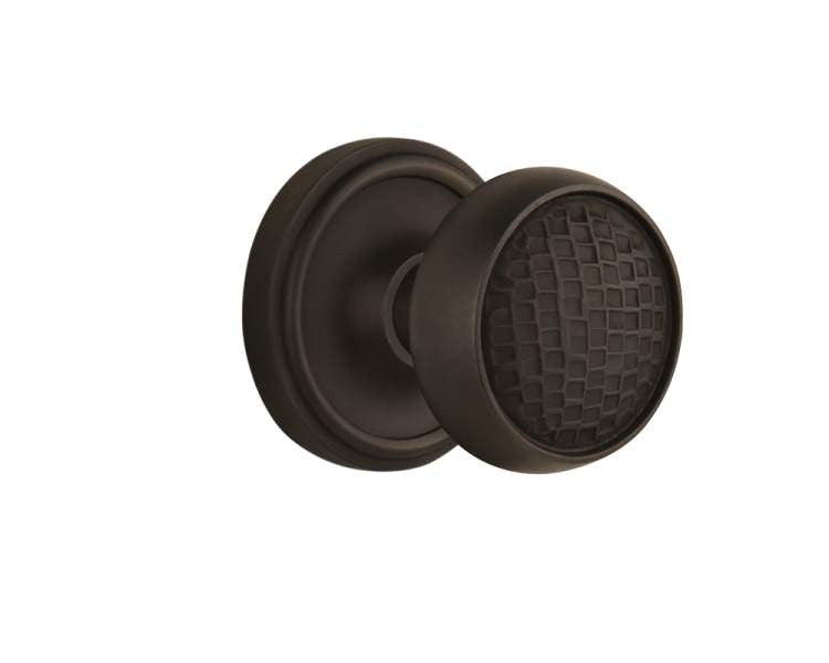 Nostalgic 716432: Classic Rosette w/Craftsman Knob Single Dummy Door Set - Oil-Rubbed Bronze