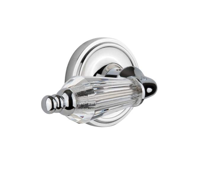 Nostalgic 714364: Classic Rosette w/Parlour Lever Privacy Door Set - Bright Chrome