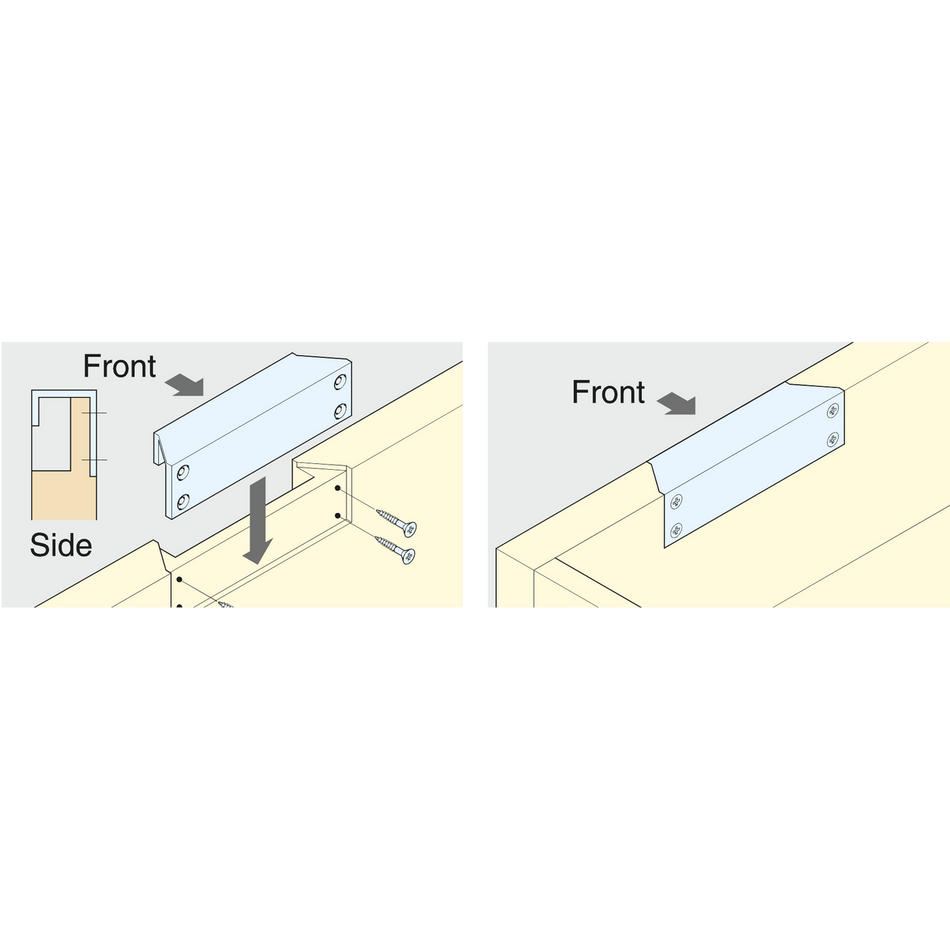 Sugatsune CN-A360: 123mm cc Edge Cabinet Pull - Satin Nickel
