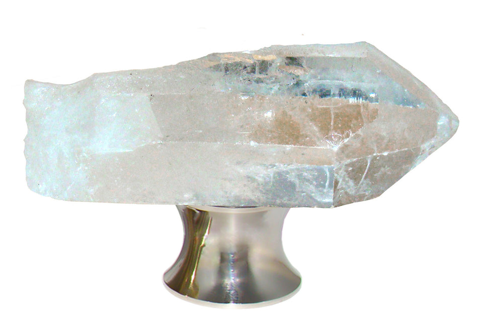 Myterra CQP.14: Crystal Quartz Point Cabinet Knob - Polished Nickel