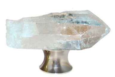 Myterra CQP.14: Crystal Quartz Point Cabinet Knob - Polished Nickel