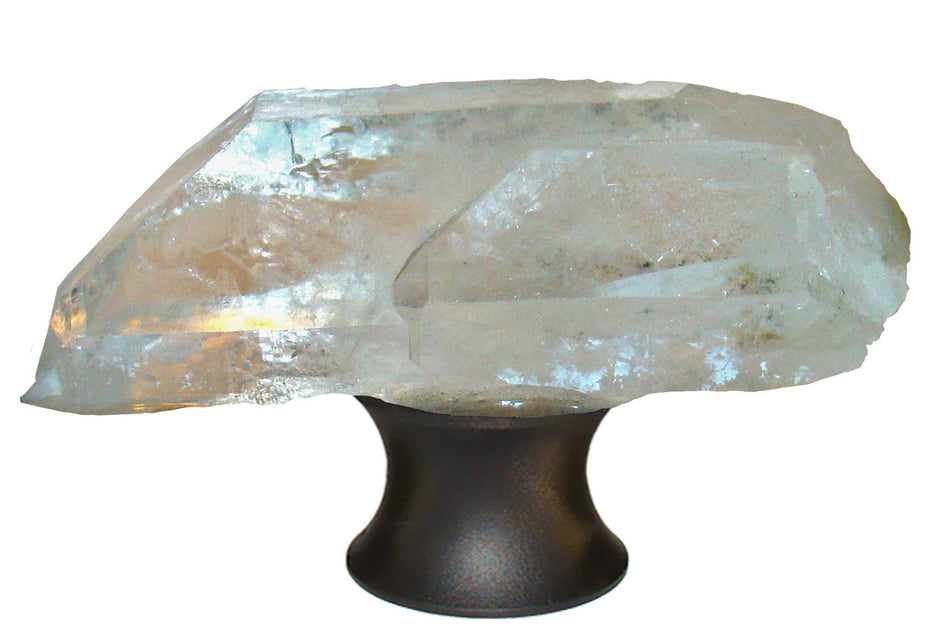 Myterra CQP.19: Crystal Quartz Point Cabinet Knob - Matte Black