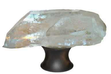Myterra CQP.19: Crystal Quartz Point Cabinet Knob - Matte Black