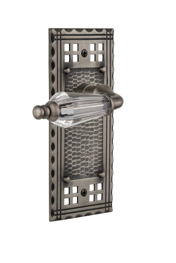 Nostalgic 714220: Craftsman Backplate w/Parlour Lever Single Dummy Door Set - Antique Pewter